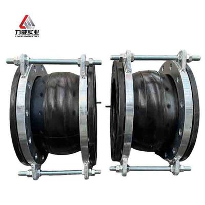 Kundenspezifische Zeichnung Einzelkugel flexibler Gummi-Kompensator PN6 PN40, konzipiert für Abdichtung und flexible Verbindung in Rohrleitungssystemen