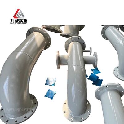 Consumer's Requirement Surface Color Rubber Coated Pipeline Designed With Welding Or Flange Connection For And Safe Fluid Transportation
