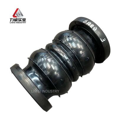 Resistant Double Sphere Rubber Expansion Joint FKM Vulcanized Flanged for Hot Media