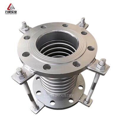 DN200 PN16 Flansch-Metall-Wellenausgleichsstück Ansi B16.5 Begrenzungsstangen-Design Hydrostatisch geprüft für Stahlrohrleitung